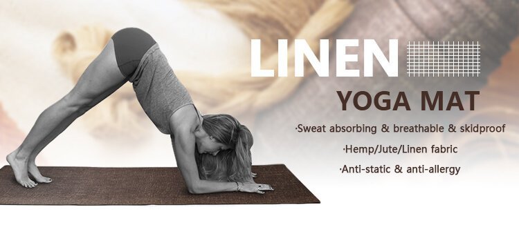 Jute Hemp Yoga Mat, Linen Rubber Yoga Mat - Sunbear Sport