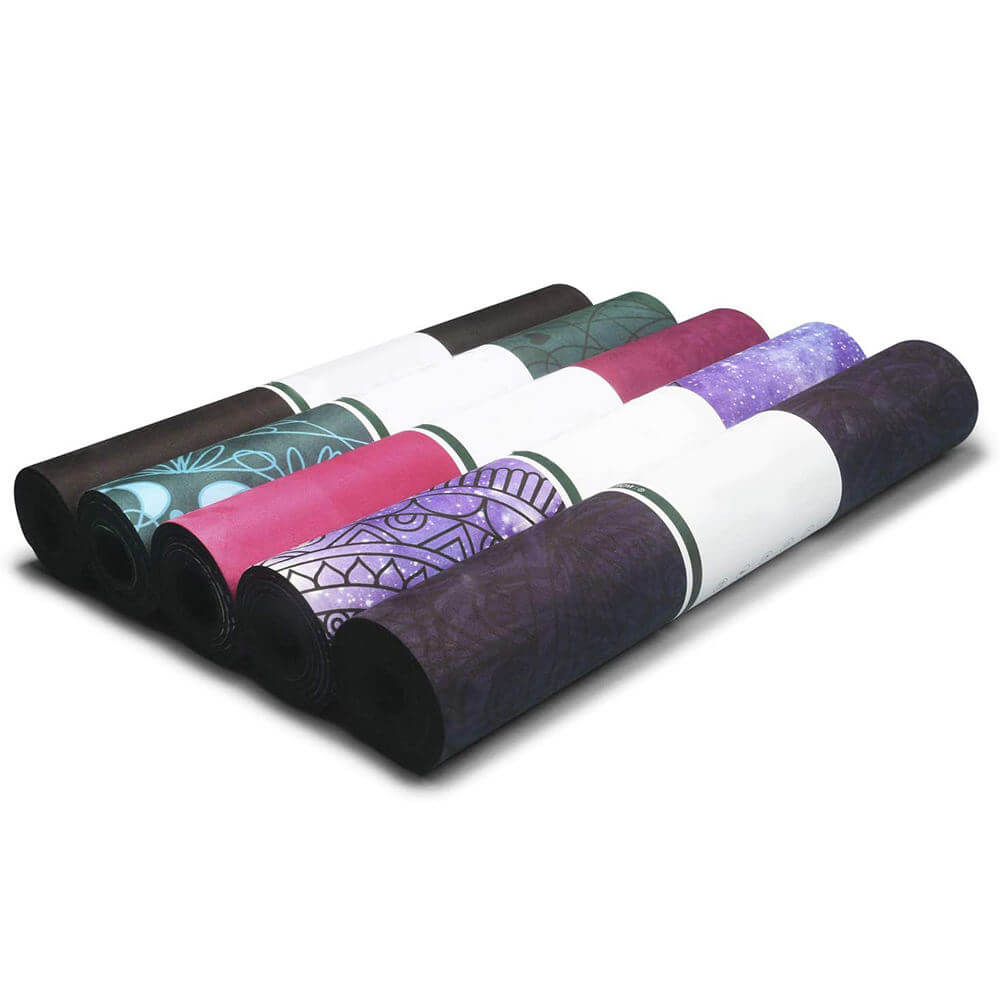 Eco Friendly Exercise Mat Printed Organic Microfiber/suede Travel
